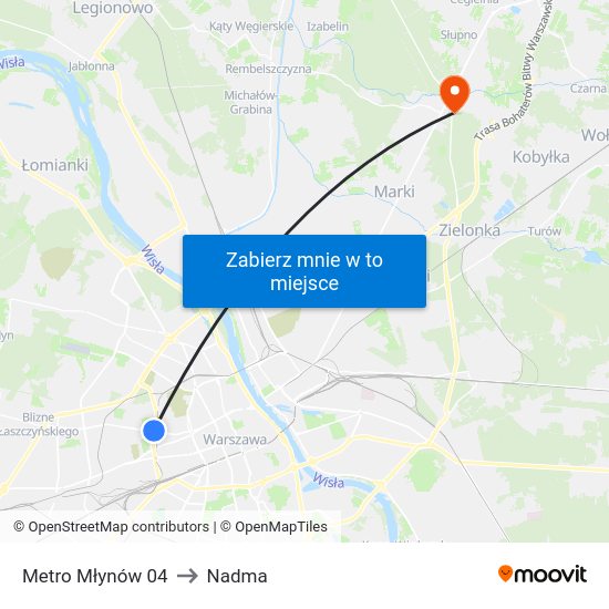 Metro Młynów 04 to Nadma map