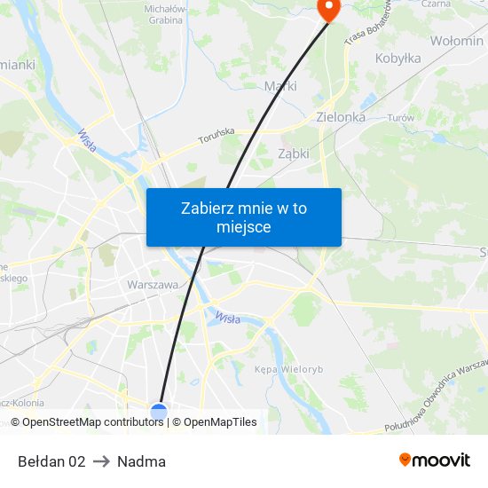 Bełdan 02 to Nadma map