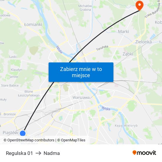 Regulska 01 to Nadma map