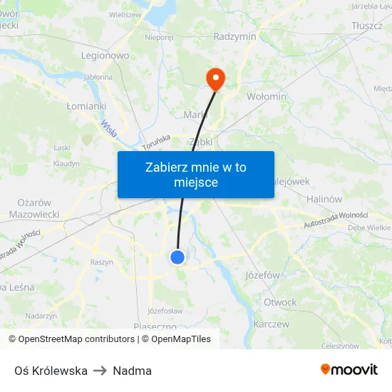 Oś Królewska to Nadma map
