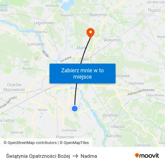 Świątynia Opatrzności Bożej to Nadma map