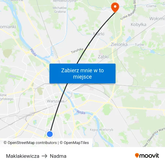 Maklakiewicza to Nadma map
