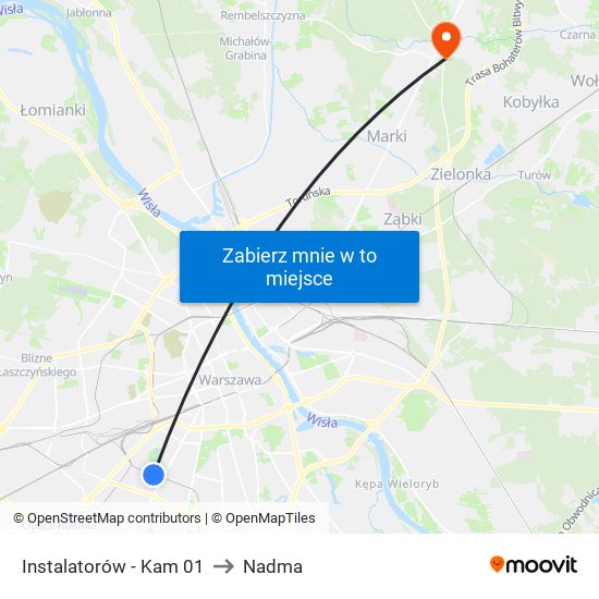 Instalatorów - Kam 01 to Nadma map