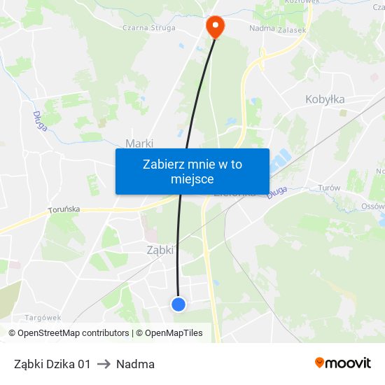 Ząbki Dzika 01 to Nadma map