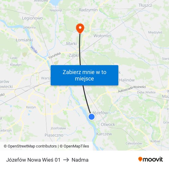 Józefów Nowa Wieś 01 to Nadma map