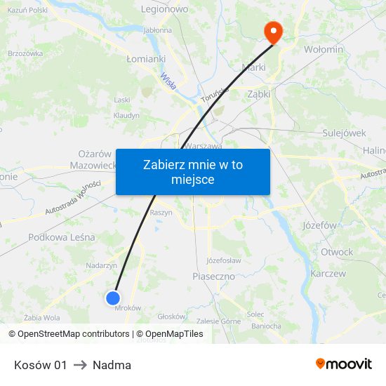 Kosów 01 to Nadma map