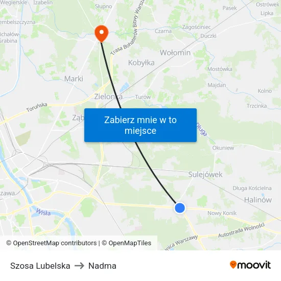 Szosa Lubelska to Nadma map