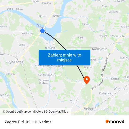 Zegrze Płd. 02 to Nadma map