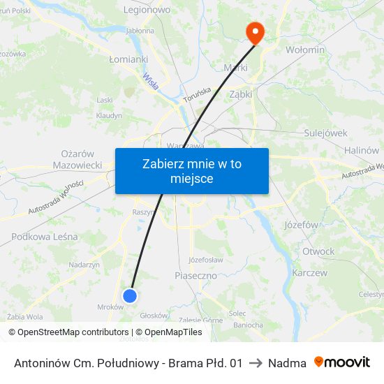 Antoninów Cm. Południowy - Brama Płd. 01 to Nadma map