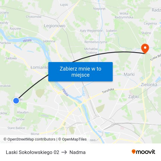 Laski Sokołowskiego 02 to Nadma map