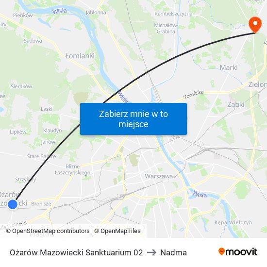 Ożarów Mazowiecki Sanktuarium 02 to Nadma map