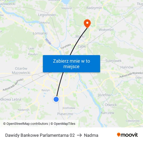 Dawidy Bankowe Parlamentarna 02 to Nadma map