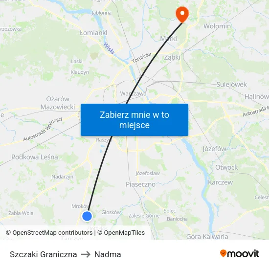 Szczaki Graniczna to Nadma map
