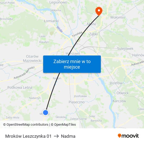 Mroków Leszczynka 01 to Nadma map