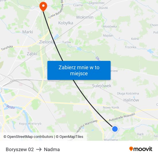 Boryszew 02 to Nadma map