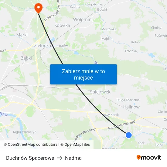 Duchnów Spacerowa to Nadma map
