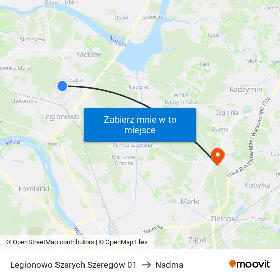 Legionowo Szarych Szeregów 01 to Nadma map