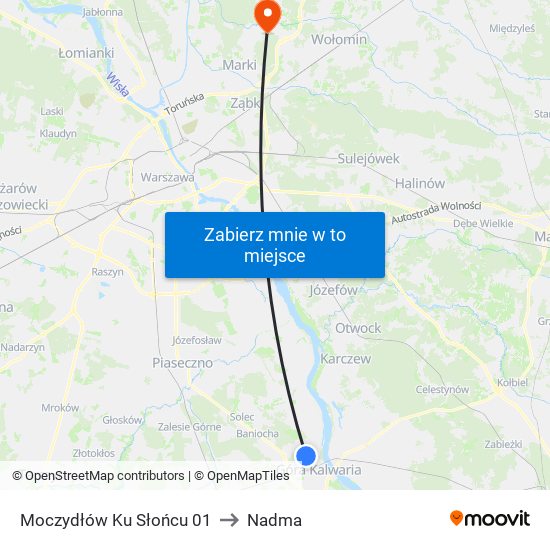 Moczydłów Ku Słońcu 01 to Nadma map