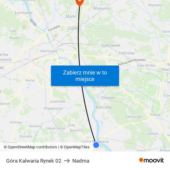 Góra Kalwaria Rynek 02 to Nadma map