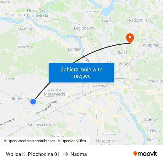 Wolica K. Płochocina 01 to Nadma map