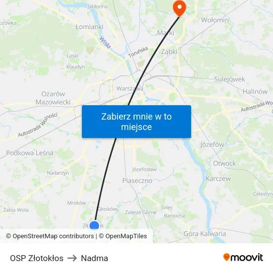 OSP Złotokłos to Nadma map