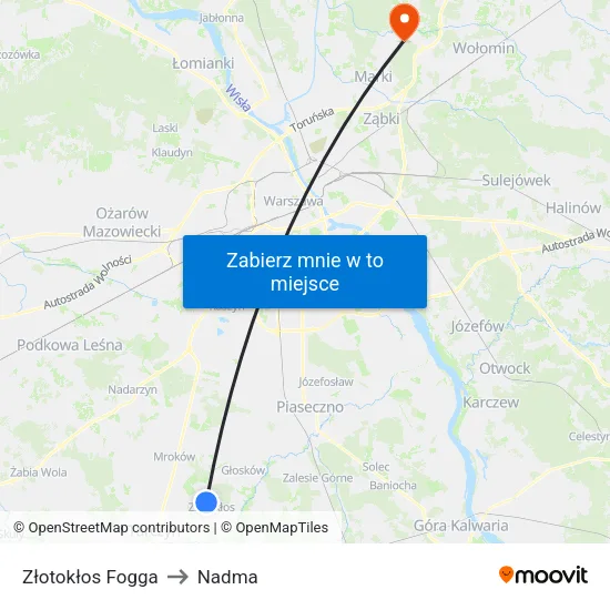 Złotokłos Fogga to Nadma map