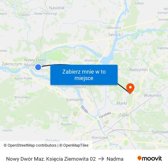 Nowy Dwór Maz. Księcia Ziemowita 02 to Nadma map