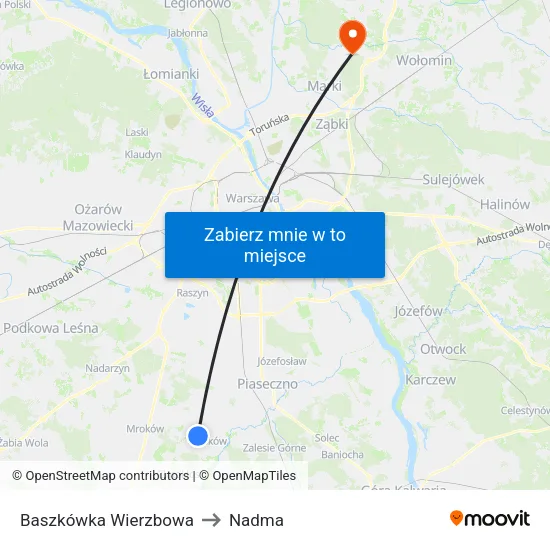 Baszkówka Wierzbowa to Nadma map