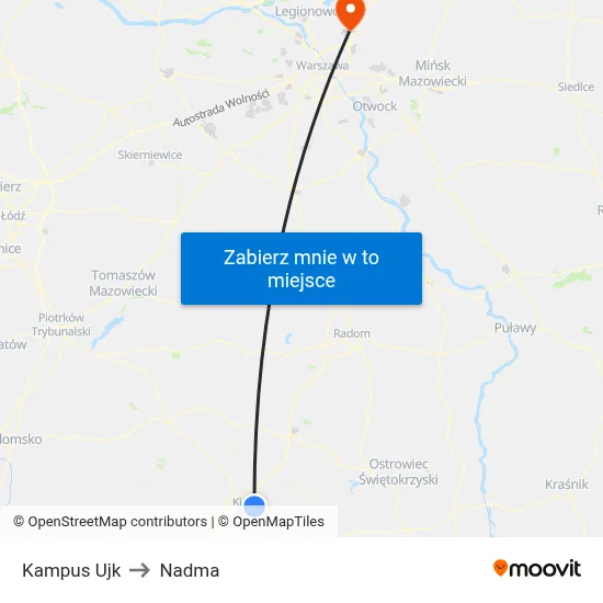 Kampus Ujk to Nadma map