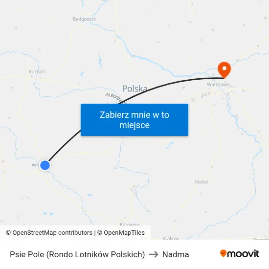 Psie Pole (Rondo Lotników Polskich) to Nadma map