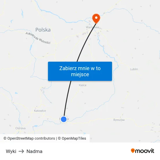 Wyki to Nadma map