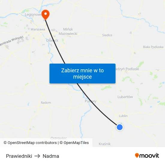 Prawiedniki to Nadma map
