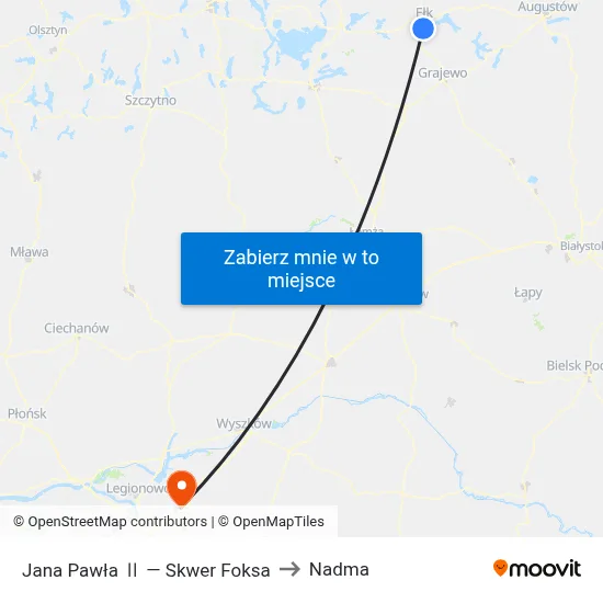 Jana Pawła Ⅱ — Skwer Foksa to Nadma map