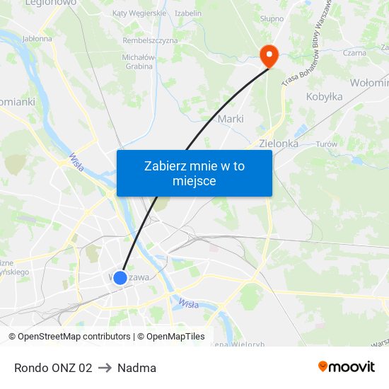 Rondo ONZ 02 to Nadma map