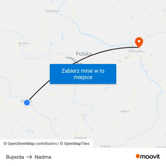 Bujwida to Nadma map