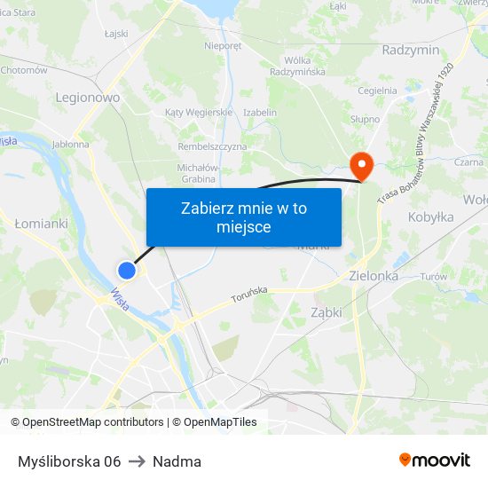 Myśliborska 06 to Nadma map