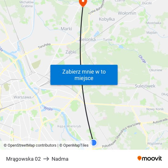 Mrągowska 02 to Nadma map