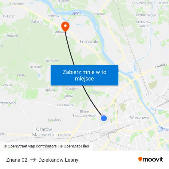 Znana to Dziekanów Leśny map