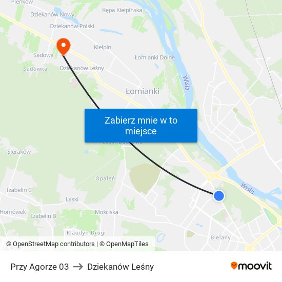 Przy Agorze 03 to Dziekanów Leśny map