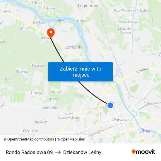 Rondo „Radosława” to Dziekanów Leśny map