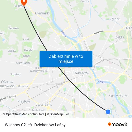 Wilanów 02 to Dziekanów Leśny map