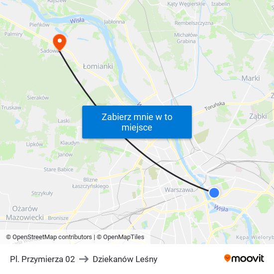 Pl. Przymierza 02 to Dziekanów Leśny map