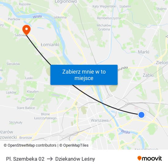 Pl. Szembeka 02 to Dziekanów Leśny map