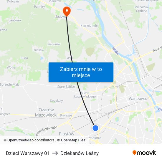 Dzieci Warszawy to Dziekanów Leśny map