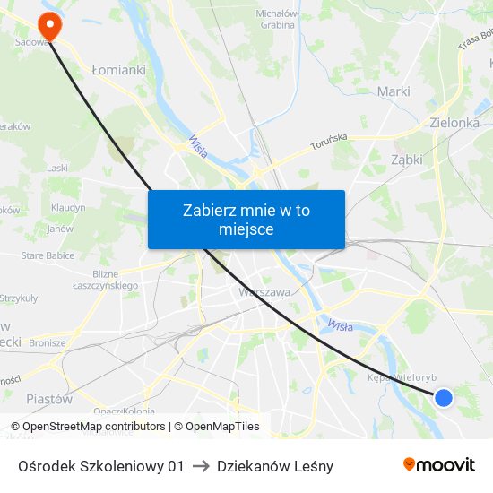 Ośrodek Szkoleniowy to Dziekanów Leśny map