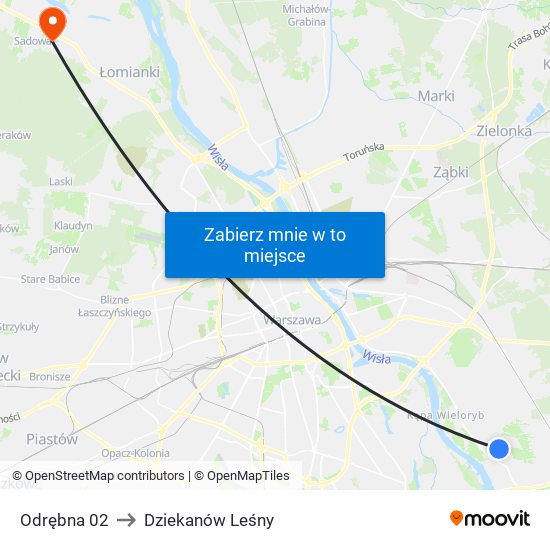 Odrębna to Dziekanów Leśny map