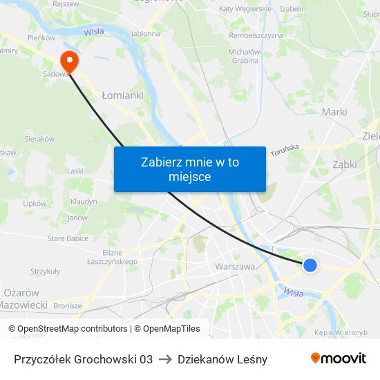 Przyczółek Grochowski 03 to Dziekanów Leśny map