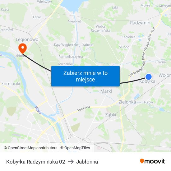 Kobyłka Radzymińska 02 to Jabłonna map