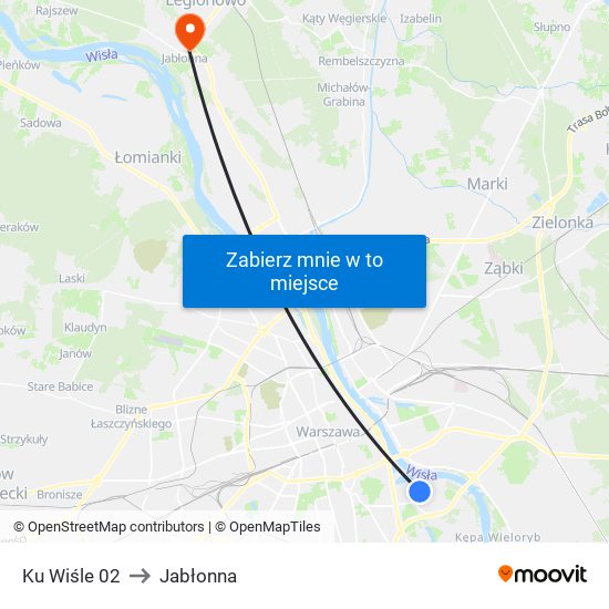 Ku Wiśle 02 to Jabłonna map