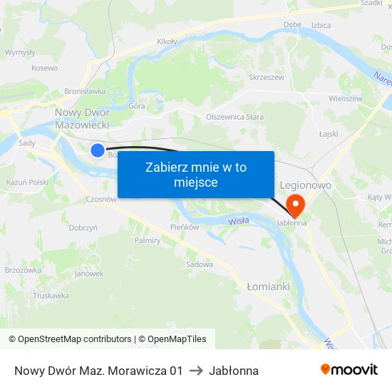 Nowy Dwór Mazowiecki Morawicza to Jabłonna map